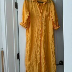 Frank and Eileen Rory Dress in Yellow Organic Voile